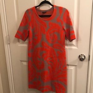 Ann Taylor orange brown dress